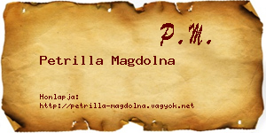 Petrilla Magdolna névjegykártya