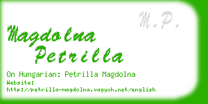 magdolna petrilla business card